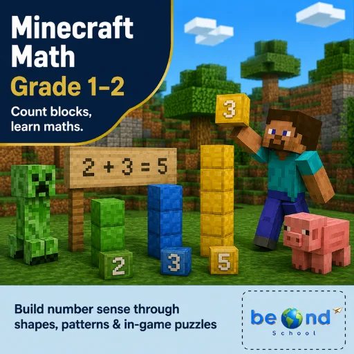 Minecraft Math Fun: Geometry, Fractions & Number Adventures | Grades 1–4
