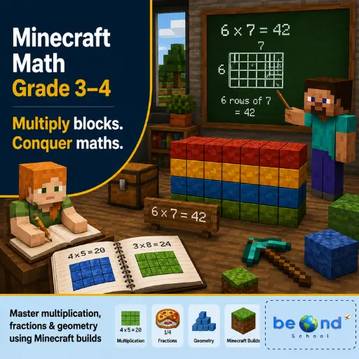 Minecraft Math Quest: Build, Solve & Explore | Grades 3–6