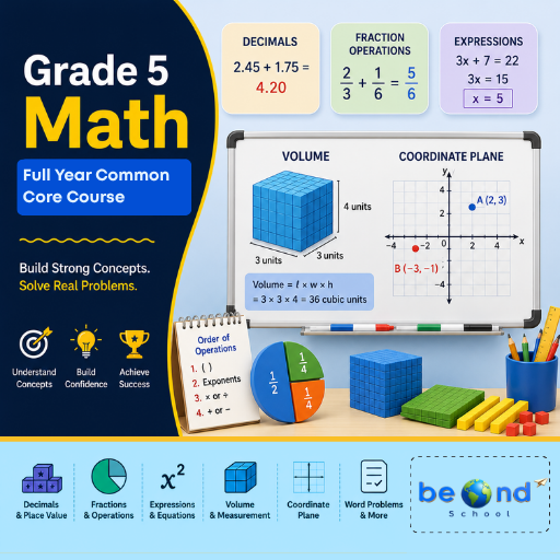 Grade 5 Math: Full-Year Common Core Course
