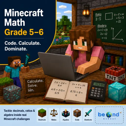 Minecraft Math Quest: Build, Solve & Explore |Grade 5–6