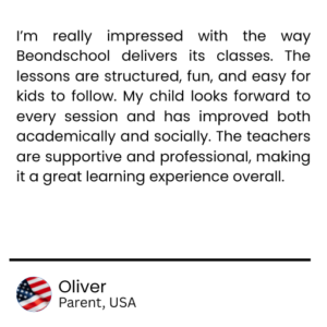 Beondschool has made a noticeable difference in my child’s confidence and communication skills. The teachers are patient, engaging, and truly understand how to connect with kids. Every session is (1)